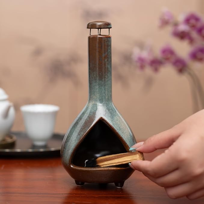 Handmade Ceramic Sage Holder, Mini Chiminea Sage Burning Smudging Bowl