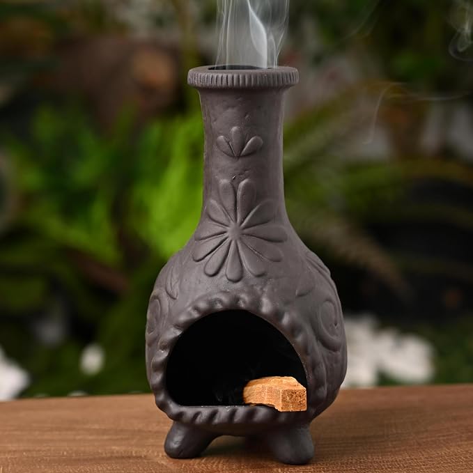 Elegant Handmade Black Palo Santo Holder–Incense Cone Stick Burner